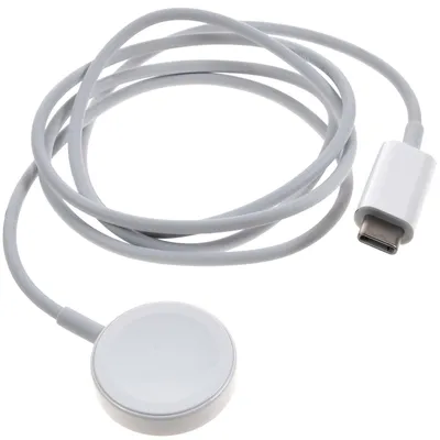 Produktbild von Apple Watch magnetisches Schnellladegerät auf USB‑C Kabel (1 m), Drinnen, USB, Kabelloses Aufladen, 1 m, Weiß