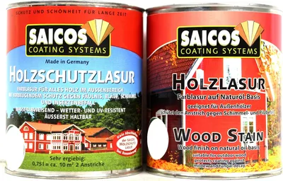 Produktbild von 0,75L Saicos Holzlasur 0018 sand Holzschutz Holz Lasur