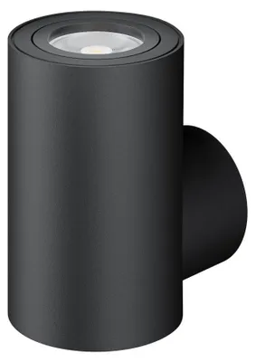 Zdjęcie produktu dla Kinkiet ścienny GU10 38°, cylindryczny, LED, matowoczarny, nowoczesny design do oświetlenia wnętrz – Beneito & Faure
