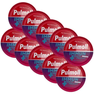 Produktbild von Pulmoll Pastillen, Immun + Multifrucht, 10x 50g Dosen