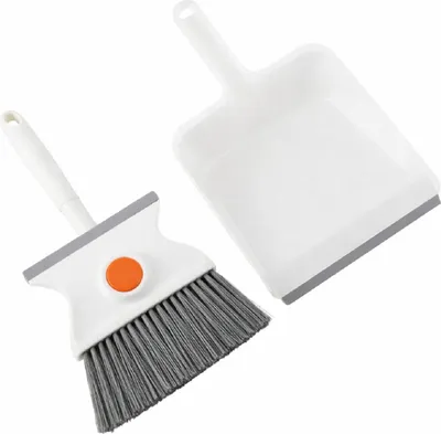Image de Ensemble balayette et pelle compact Genialo pour la cuisine, le bureau et le salon