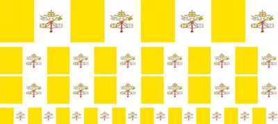Produktbild von Mini Aufkleber Set - Pack glatt - 4x 51x31mm+ 12x 33x20mm + 10x 20x12mm- selbstklebender Sticker - Vatikan - Flagge / Banner / Standarte fürs Auto, Büro, zu Hause und die Schule - Set of 26