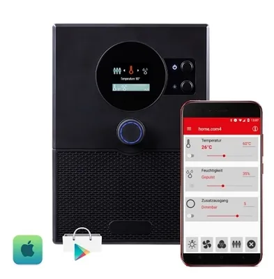 Obrázek produktu pro Saunová regulace, řídící jednotka SENTIOTEC home.com4, černá