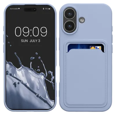 Produktbild von kwmobile Handyhülle für Apple iPhone 17 Hülle mit Kartenfach - TPU Case - Kabelloses Laden - Schutzhülle Cover in Lavendel