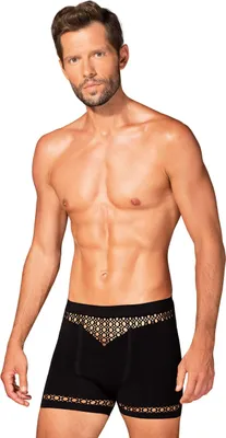 Zdjęcie produktu dla Obsessive M102 Bokserki męskie z wycięciami, czarne S/M/L