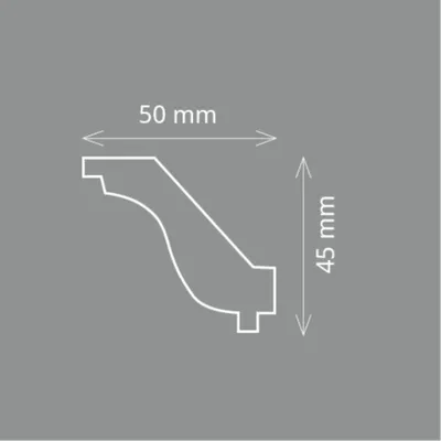 Produktbild von HOMESTAR Zierleisten Modern HO, einfaches verkleben, überstreichbar, 13047
