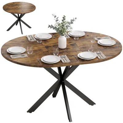 Obrázek produktu pro Jídelní stůl HOMCOM, rozkládací, rozměry 100/135 x 100 cm, jídelní stůl pro 6 osob