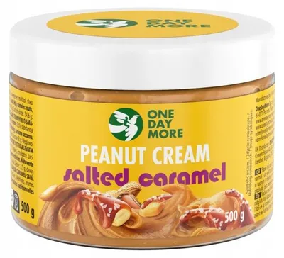Produktbild von OneDayMore | Erdnusscreme Salzkaramell | Cremiger Aufstrich mit Erdnüssen und Karamellgeschmack 500 g
