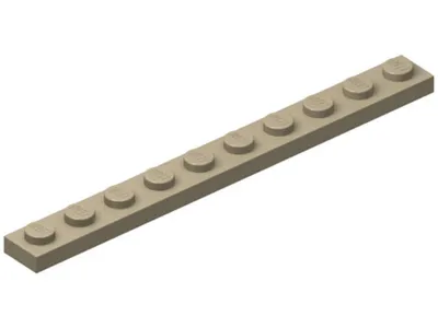 Produktbild von Lego® 1x10 Platten 4477 - 250 Stück Dunkles Beige