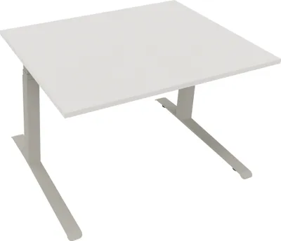 Produktbild von Sitz-/Stehtisch Kufe Doppels. Quad. B1200xT900xH645-1275 si/Weiß