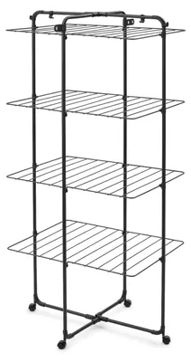 Produktbild von Brabantia 319303, Wäscheständer, Stahl, Schwarz, 30 m, 4 Regale, 760 mm
