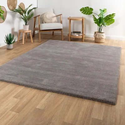 Produktbild von Steffensmeier Gabbeh Teppich Sali | 100 % Neuseeland Schurwolle | handloom | Wohnzimmer | super dicht | Anthrazit, Größe 200x200 cm