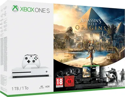 Produktbild von Microsoft Xbox One S 1TB Assassin's Creed Origins Tom Clancy's Rainbow Six Siege, Zustand:Neu in