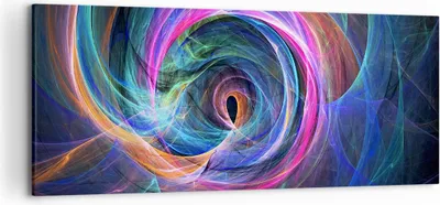 Produktbild von Bild auf Leinwand - Leinwandbild - Abstraktion modern - 120x50cm - Wand Bild - Wanddeko - Leinwanddruck - Bilder - Kunstdruck - Wanddekoration - Leinwand bilder - Wandkunst - AB120x50-3987