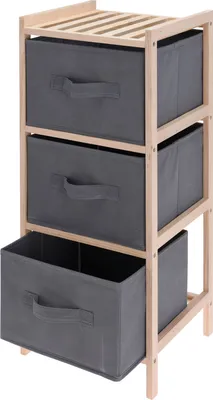 Produktbild von Standregal mit 3 Vlies Schubladen - ca. 65x27,5x25,4 cm