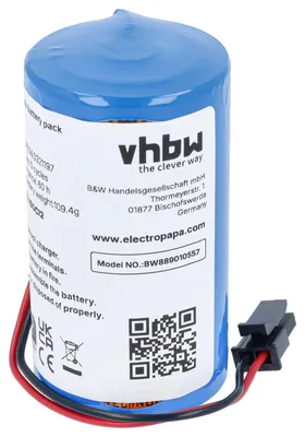 Produktbild von vhbw Batterie kompatibel mit Indexa 9000AS-B, 9000AS-BAT-SAFT, 35725 Alarmanlage, Alarmsystem (13000 mAh, 3,6 V, Li-SOCl2)