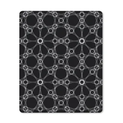 Produktbild von MuchoWow® Mauspad Mousepad Schwarz und weiß - Muster - Abstrakt 19x23 cm - Mousepads - Maus Mat - Pad - Mausunterlage - Mauspads - Spielen