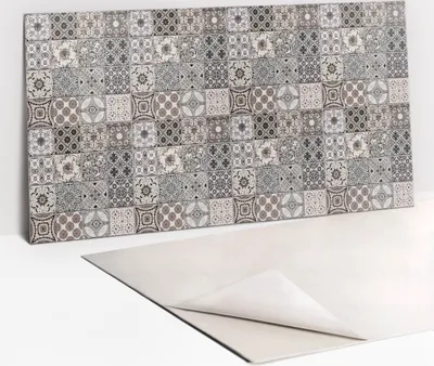 Obrázek produktu pro Ochranný Panel PVC - Samolepicí Vinylové Dlaždice na Stěnu - 100 x 50 - Dekorativní dlaždice