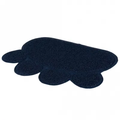 Produktbild von TRIXIE Vorleger für Katzentoiletten, Oval, Blau, PVC, Einfarbig, 400 mm, 300 mm