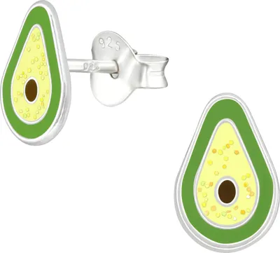 Produktbild von Ohrstecker 925 Sterling Silber mit Avocado