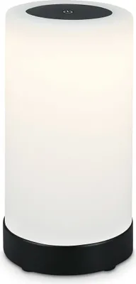 Produktbild von Briloner Leuchten - LED Tischlampe Akku, Dimmbar, Glas LED Tischleuchte Kabellos, Touchfunktion, 3.300K Warmweiß, Schwarz, 245x125 mm (HxD)