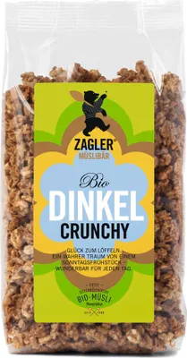Produktbild von Dinkel Crunchy Müsli 500g - Rohrrohrzucker - österreichischer  Blütenhonig - schmackhaftes Knuspermüsli von ZAGLER MUESLIBAER