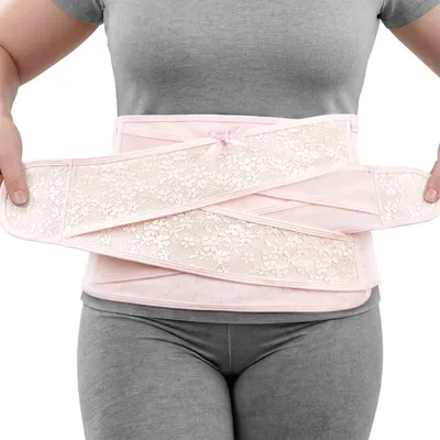 Produktbild von Nuliie Postpartum Bauchwickel mit V-förmiger Kreuzunterstützung, Atmungsaktiver Bauchbinder nach Kaiserschnitt oder vaginaler Geburt, Verstellbar