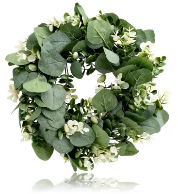 Künstlicher Eukalyptus-Türkranz, 30 cm, für Hochzeit, Party, Dekoration