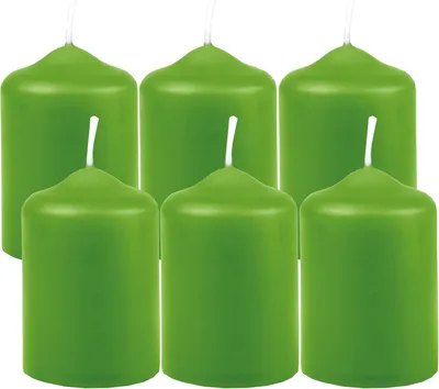 Produktbild von Wachskerzen Stumpenkerzen Ø4cm x 6cm ( 6 Stück ) Teelicht Durchmesser, in vielen Farben - Hergestellt in EU - Kerzen Blockkerzen - Wachs Stumpen