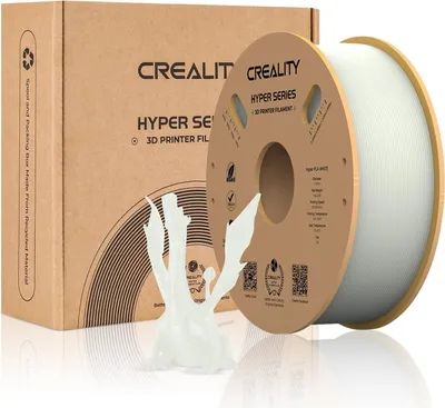 Creality PLA Filament Set, Hyper Serie, 1,75mm, 1KG für 3D Drucker, 1 x 1000g, - Weiß - 3301010335