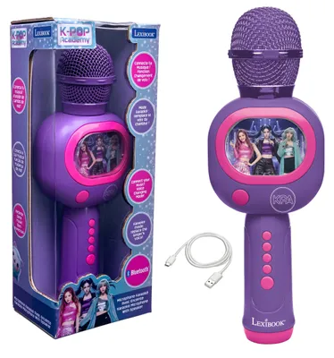 Immagine prodotto di Lexibook, K-POP Academy, Microfono Karaoke, Bluetooth, Viola, MIC290KP
