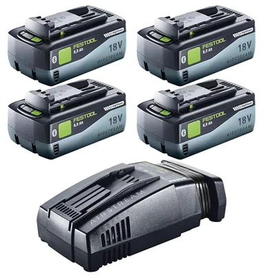 Zdjęcie produktu dla Festool 18V 4x8,0/SCA16 Energy Set 4x akumulator 18 V 8,0 Ah ( 4x 577323 ) + ładowarka ( 576953 )