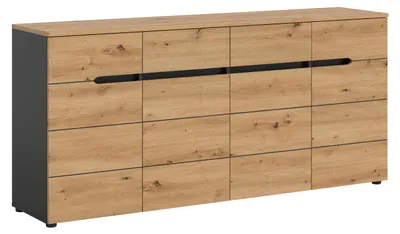 Produktbild von Kommode Canu 1 | Basalt grau / Artisan Eiche