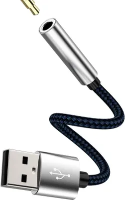 Zdjęcie produktu dla Adapter do połączenia słuchawkowego USB do 3,5 mm dla pamięci kabelu DAC karta dźwiękowa PC mikrofon mikrofonu zewnętrznego przetwornika słuchawek do komputerowych urządzeń sterowników głośnikowych AUX
