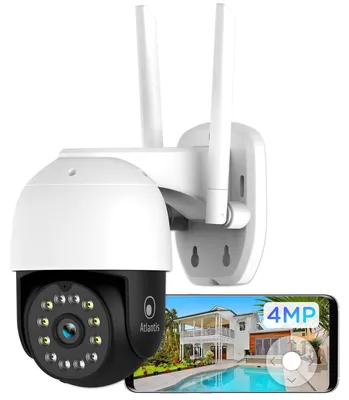 Image de Caméra de surveillance Wi-Fi extérieure 2K - Résolution de 4 mégapixels - Sans fil - Caméra panoramique et orientable