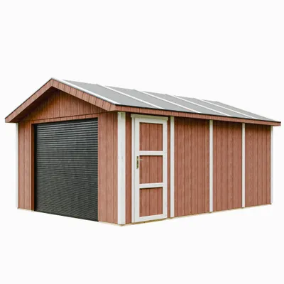 Image de Garage Qualité Premium 17 m² - L378xL530 cm - M991B-REDWOOD RED