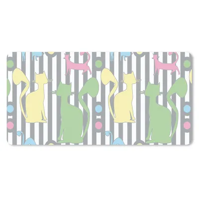 Produktbild von MuchoWow® Mauspad Mousepad Katzen - Pastell - Tiere 60x30 cm - Mousepads - Maus Mat - Pad - Mausunterlage - Nachhaltig