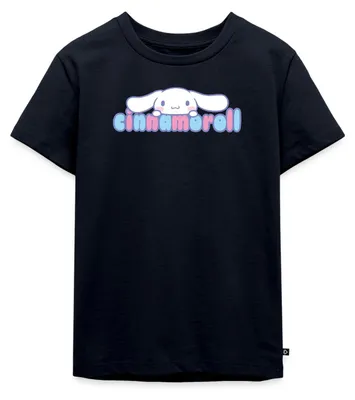 Produktbild von Spreadshirt Cinnamoroll Guckt Über Schriftzug Kinder Premium T-Shirt, 134/140 (8 Jahre), Navy