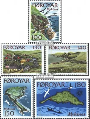 Produktbild von Briefmarken Dänemark - Färöer 1978 Mi 31-35 (kompl.Ausg.) postfrisch Mykines