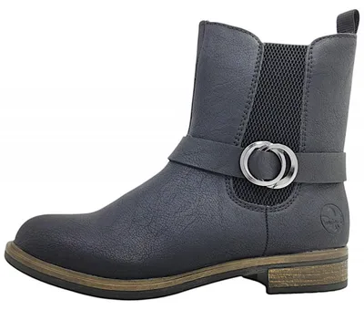 Immagine prodotto di Scarpe da donna Rieker, stivaletti con cerniera, colore nero, adatte al tempo libero
