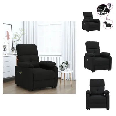 Obrázok produktu pre masážne kreslo vidaXL Electric Black Fabric - Masážne kreslo