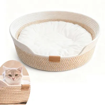 Immagine prodotto di Omgoods - Cuccia per gatti in cotone con cuscino, 40 cm