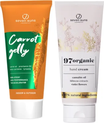 Produktbild von 7suns Carrot Gelly Bräunungsbeschleuniger 200 ml + Gratis Handcreme 75 ml