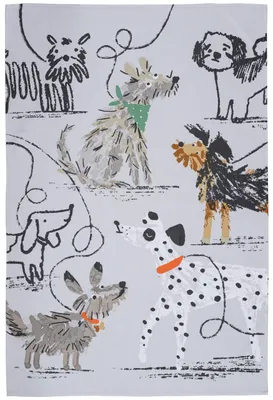 Produktbild von Geschirrtuch "Dog Days" 100% Baumwolle