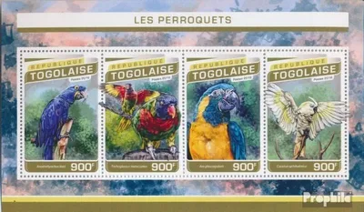Produktbild von Briefmarken Togo 2016 Mi 7724-7727 Kleinbogen (kompl. Ausgabe) postfrisch Papageien