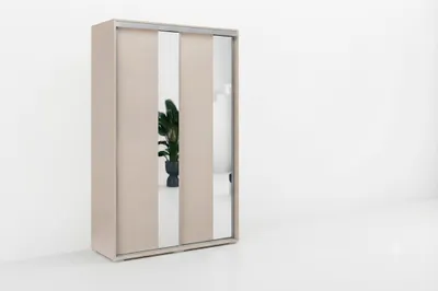 Produktbild von Mia 4 Kleiderschrank mit Spiegel - Kaschmir - 175 x 62 x 215 cm