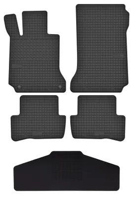 Imagen del producto de Alfombrillas de goma + túnel para Mercedes C207 2009-2017 (cupé) – juego de 5 piezas, , a medida – Wielganizator SolidTread