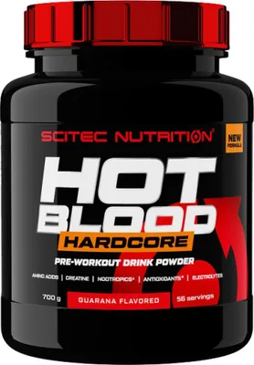 Image de PreWorkout - Scitec Nutrition - Hot Blood Hardcore (700g) - Saveur Guarana