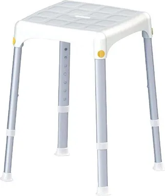 Produktbild von Famanu Duschhocker mit integriertem Handgriff - Höhenverstellbar, 150 kg Tragkraft