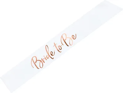 Produktbild von Braut-Schärpe für Junggesellinnen-Abschied weiss-rosé - Einheitsgröße